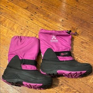 Kamik Pink and Black Waterproof Boots